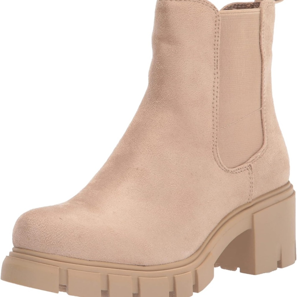 MaddenGirl Tan Chelsea Ankle Boots with Chunky Sole